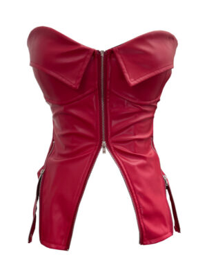 Tight Chest  Wrapped Chest Zipper Tube Top