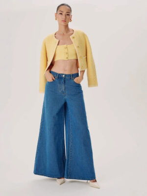 High Waist Retro Wide Leg Pants