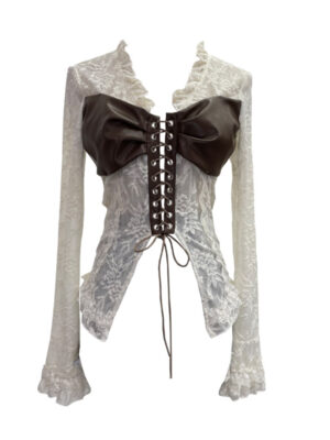 Faux Leather Pirate Top