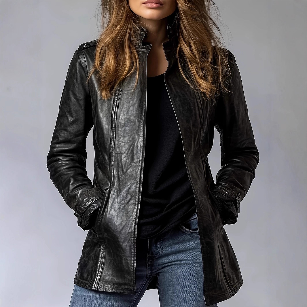 Faux Leather Jacket - Image 1