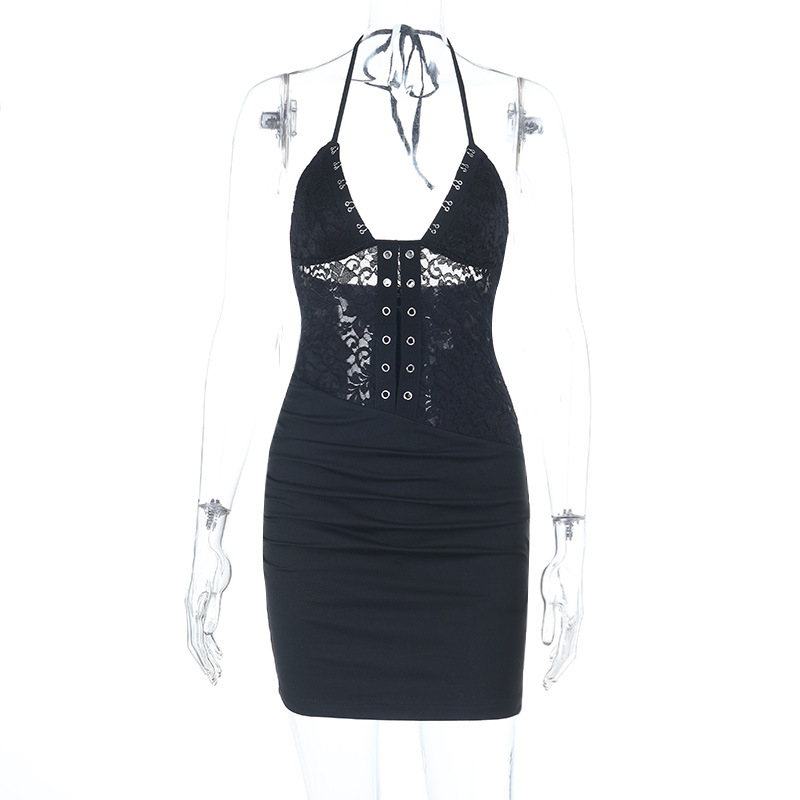 Backless Lace up Dress - Image 2