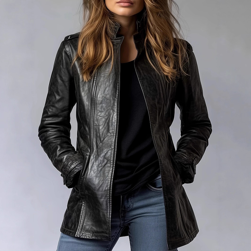 Faux Leather Jacket - Image 2