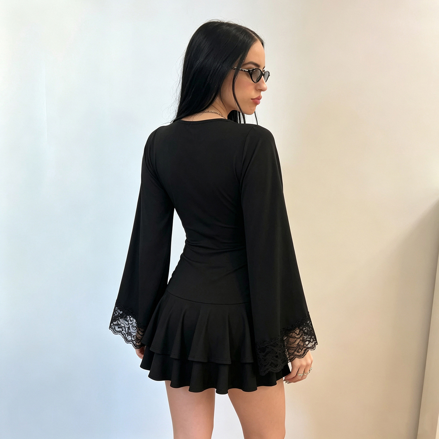 Dark Lace Dress - Image 4